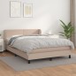 vidaXL Boxspringbett Matratze Cappuccino-Braun 140x190cm Kunstleder vidaXL Boxspringbett Matratze Cappuccino-Braun 140x190cm Kunstleder