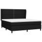 vidaXL Boxspringbett mit Matratze Schwarz 160x200 cm Stoff vidaXL Boxspringbett mit Matratze Schwarz 160x200 cm Stoff