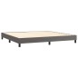 vidaXL Boxspringbett mit Matratze & LED Grau 200x200 cm Kunstleder vidaXL Boxspringbett mit Matratze & LED Grau 200x200 cm Kunstleder