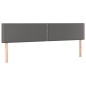 vidaXL Boxspringbett mit Matratze & LED Grau 200x200 cm Kunstleder vidaXL Boxspringbett mit Matratze & LED Grau 200x200 cm Kunstleder