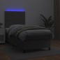 vidaXL Boxspringbett mit Matratze & LED Grau 100x200 cm Kunstleder vidaXL Boxspringbett mit Matratze & LED Grau 100x200 cm Kunstleder
