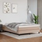 vidaXL Boxspringbett Matratze Cappuccino-Braun 140x190cm Kunstleder
