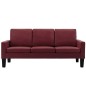 vidaXL 3-Sitzer-Sofa Weinrot Kunstleder vidaXL 3-Sitzer-Sofa Weinrot Kunstleder