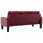 vidaXL 3-Sitzer-Sofa Weinrot Kunstleder vidaXL 3-Sitzer-Sofa Weinrot Kunstleder