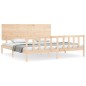 vidaXL Massivholzbett mit Kopfteil 200x200 cm vidaXL Massivholzbett mit Kopfteil 200x200 cm