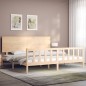 vidaXL Massivholzbett mit Kopfteil 200x200 cm vidaXL Massivholzbett mit Kopfteil 200x200 cm