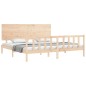 vidaXL Massivholzbett mit Kopfteil 200x200 cm vidaXL Massivholzbett mit Kopfteil 200x200 cm