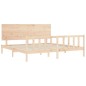 vidaXL Massivholzbett mit Kopfteil 200x200 cm vidaXL Massivholzbett mit Kopfteil 200x200 cm