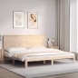 vidaXL Massivholzbett mit Kopfteil 200x200 cm vidaXL Massivholzbett mit Kopfteil 200x200 cm