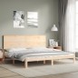 vidaXL Massivholzbett mit Kopfteil 200x200 cm vidaXL Massivholzbett mit Kopfteil 200x200 cm
