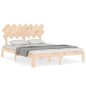 vidaXL Massivholzbett mit Kopfteil 140x190 cm vidaXL Massivholzbett mit Kopfteil 140x190 cm