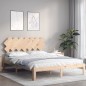 vidaXL Massivholzbett mit Kopfteil 140x190 cm vidaXL Massivholzbett mit Kopfteil 140x190 cm