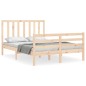 vidaXL Massivholzbett mit Kopfteil 140x190 cm vidaXL Massivholzbett mit Kopfteil 140x190 cm
