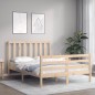 vidaXL Massivholzbett mit Kopfteil 140x190 cm vidaXL Massivholzbett mit Kopfteil 140x190 cm