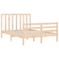 vidaXL Massivholzbett mit Kopfteil 140x190 cm vidaXL Massivholzbett mit Kopfteil 140x190 cm
