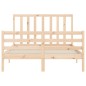 vidaXL Massivholzbett mit Kopfteil 140x190 cm vidaXL Massivholzbett mit Kopfteil 140x190 cm