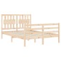 vidaXL Massivholzbett mit Kopfteil 140x190 cm vidaXL Massivholzbett mit Kopfteil 140x190 cm