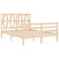 vidaXL Massivholzbett mit Kopfteil 140x190 cm vidaXL Massivholzbett mit Kopfteil 140x190 cm