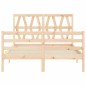 vidaXL Massivholzbett mit Kopfteil 140x190 cm vidaXL Massivholzbett mit Kopfteil 140x190 cm