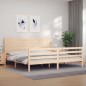vidaXL Massivholzbett mit Kopfteil vidaXL Massivholzbett mit Kopfteil