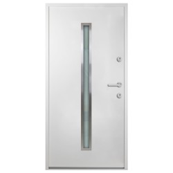 Haustür Aluminium Weiß 90x200 cm