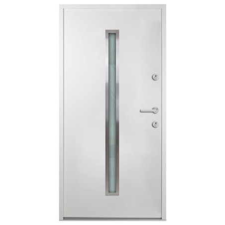 Haustür Aluminium Weiß 90x200 cm