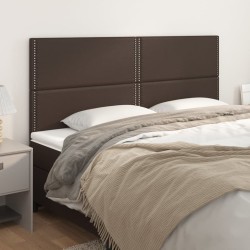 vidaXL Kopfteile 4 Stk. Braun 100x5x78/88 cm Kunstleder
