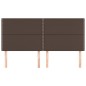 vidaXL Kopfteile 4 Stk. Braun 100x5x78/88 cm Kunstleder