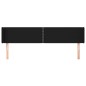 vidaXL Kopfteil mit Ohren Schwarz 163x16x78/88 cm Stoff