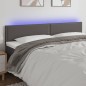 vidaXL LED Kopfteil Grau 200x5x78/88 cm Kunstleder vidaXL LED Kopfteil Grau 200x5x78/88 cm Kunstleder