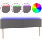 vidaXL LED Kopfteil Grau 200x5x78/88 cm Kunstleder vidaXL LED Kopfteil Grau 200x5x78/88 cm Kunstleder
