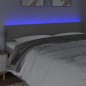 vidaXL LED Kopfteil Grau 200x5x78/88 cm Kunstleder vidaXL LED Kopfteil Grau 200x5x78/88 cm Kunstleder