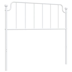 vidaXL Kopfteil Metall Weiß 107 cm