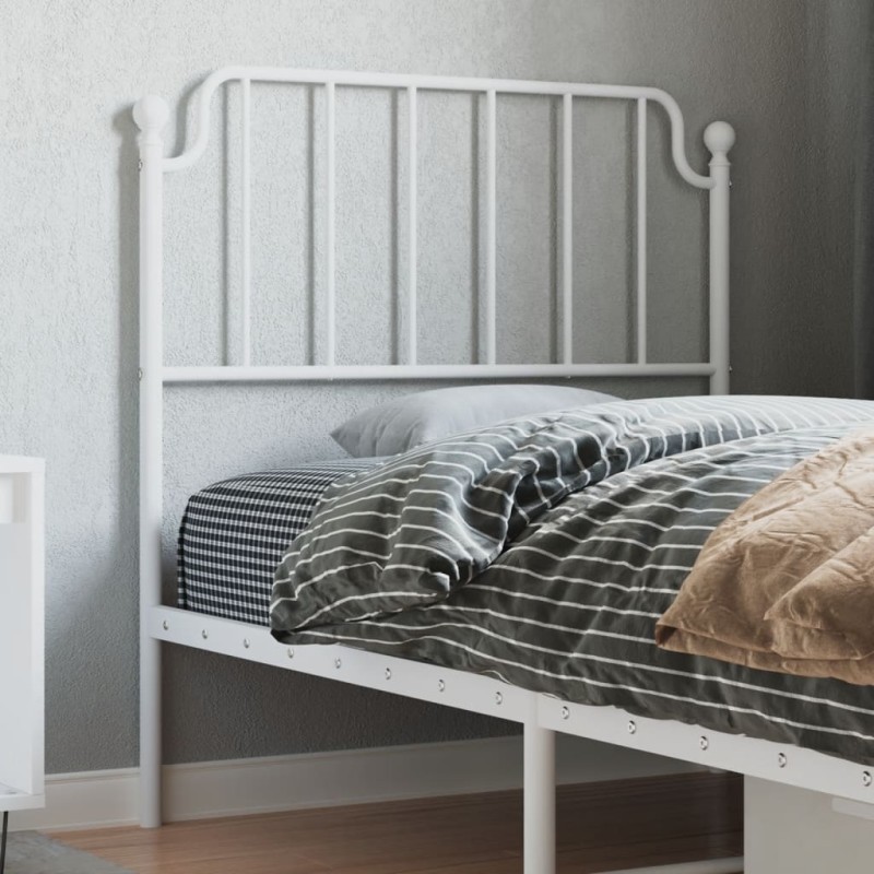 vidaXL Kopfteil Metall Weiß 90 cm vidaXL Kopfteil Metall Weiß 90 cm