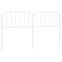 vidaXL Kopfteil Metall Weiß 180 cm