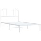 vidaXL Bettgestell mit Kopfteil Metall Weiß 100x190 cm vidaXL Bettgestell mit Kopfteil Metall Weiß 100x190 cm