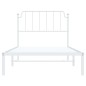 vidaXL Bettgestell mit Kopfteil Metall Weiß 100x190 cm vidaXL Bettgestell mit Kopfteil Metall Weiß 100x190 cm