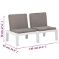 4-tlg. Garten-Lounge-Set mit Auflagen Kunststoff Weiß 4-tlg. Garten-Lounge-Set mit Auflagen Kunststoff Weiß