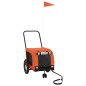 vidaXL Fahrradanhänger Hunde Orange und Schwarz Oxford-Gewebe & Eisen vidaXL Fahrradanhänger Hunde Orange und Schwarz Oxford-Gewebe & Eisen