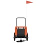 vidaXL Fahrradanhänger Hunde Orange und Schwarz Oxford-Gewebe & Eisen vidaXL Fahrradanhänger Hunde Orange und Schwarz Oxford-Gewebe & Eisen