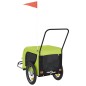 vidaXL Fahrradanhänger Hunde Grün und Schwarz Oxford-Gewebe & Eisen vidaXL Fahrradanhänger Hunde Grün und Schwarz Oxford-Gewebe & Eisen