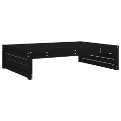 vidaXL Gartenhocker Schwarz 120x80 cm Massivholz Kiefer