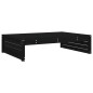 vidaXL Gartenhocker Schwarz 120x80 cm Massivholz Kiefer vidaXL Gartenhocker Schwarz 120x80 cm Massivholz Kiefer