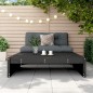 vidaXL Gartenhocker Schwarz 120x80 cm Massivholz Kiefer vidaXL Gartenhocker Schwarz 120x80 cm Massivholz Kiefer