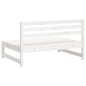 vidaXL Garten-Mittelsofa Weiß 120x80 cm Massivholz Kiefer vidaXL Garten-Mittelsofa Weiß 120x80 cm Massivholz Kiefer