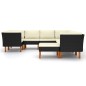 9-tlg. Garten-Lounge-Set mit Kissen Poly Rattan Schwarz 9-tlg. Garten-Lounge-Set mit Kissen Poly Rattan Schwarz