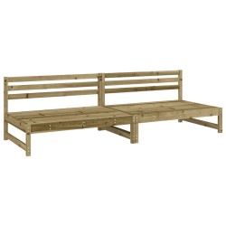 vidaXL Garten-Mittelsofas 2 Stk. 120x80 cm Kiefernholz Imprägniert