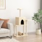 vidaXL Kratzbaum mit Sisal-Kratzsäulen Creme 122 cm vidaXL Kratzbaum mit Sisal-Kratzsäulen Creme 122 cm