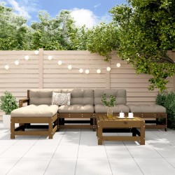 vidaXL 6-tlg. Garten-Lounge-Set Honigbraun Massivholz Kiefer