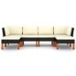 vidaXL 6-tlg. Garten-Lounge-Set mit Kissen Poly Rattan Schwarz vidaXL 6-tlg. Garten-Lounge-Set mit Kissen Poly Rattan Schwarz